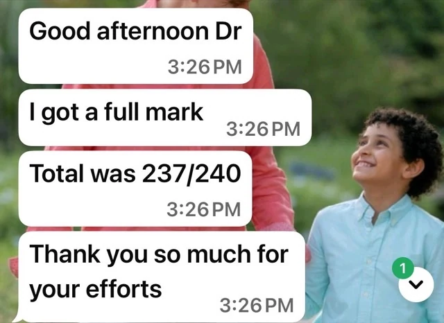 Student exam result 6